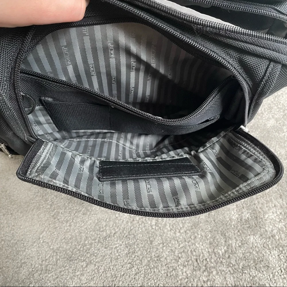 TUMI Unisex Black Ballistic Nylon Alpha Generation 4 Backpack Laptop Bag 26086D4